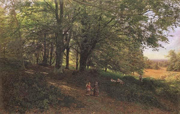 Edmund George Warren,RI Rest in the cool and shady Wood (mk46) oil painting image